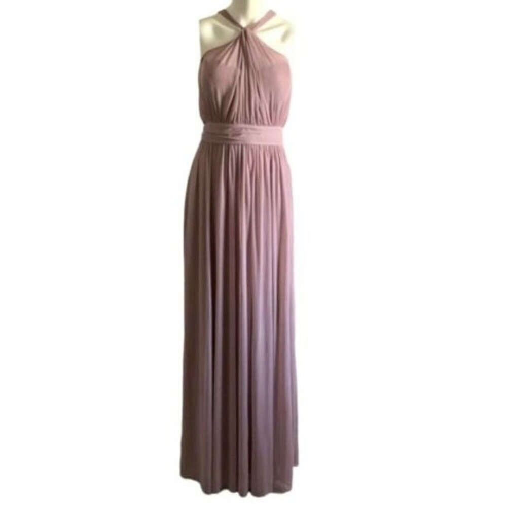 Birdy Grey Kiko Halter Bridesmaid Dress In Mauve L - Picture 3 of 10